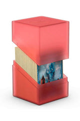 Side view of Ultimate Guard Boulder 100 deck case ruby showing sturdy construction