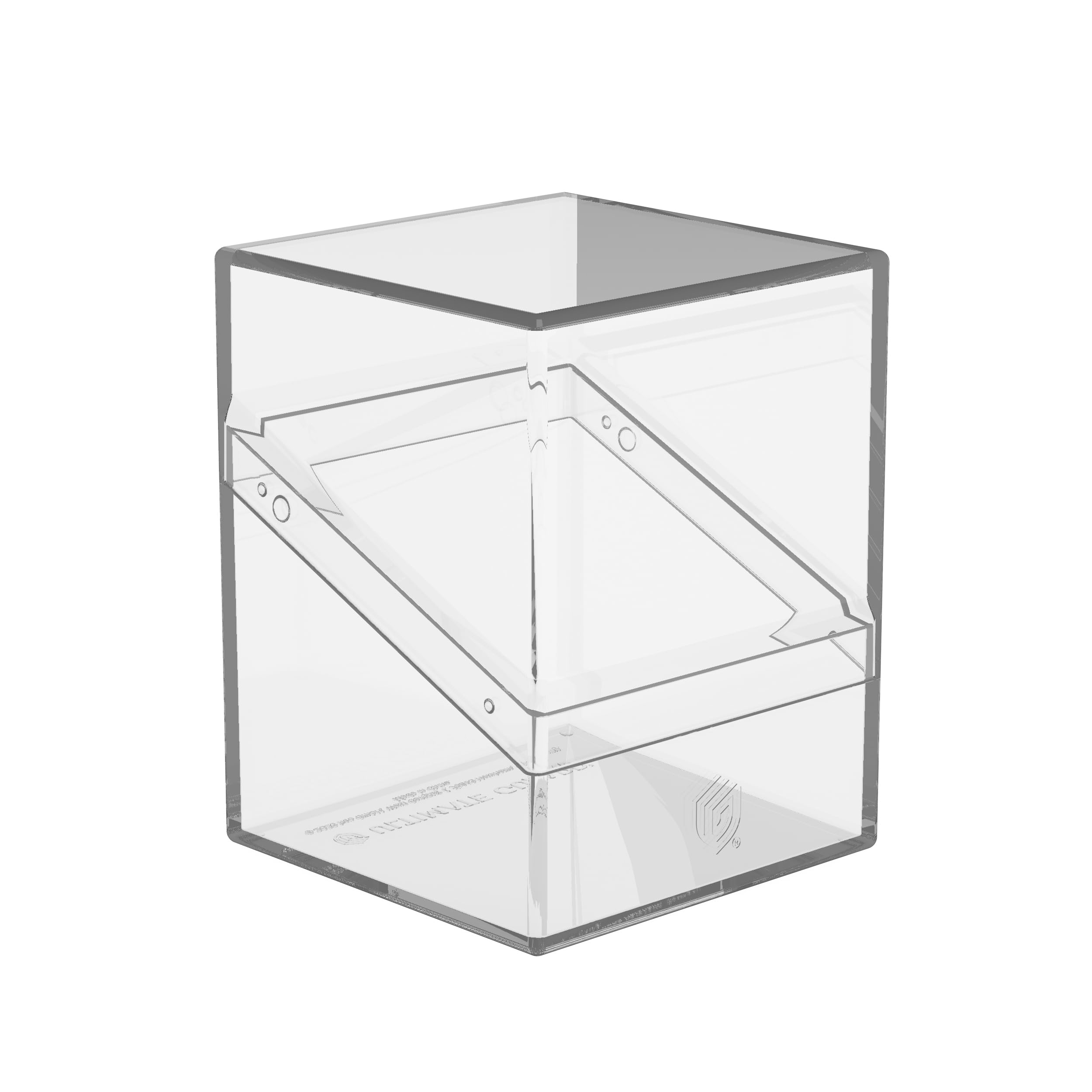 Ultimate Guard Boulder 100+ Clear front view showing transparent deck case for quick checks