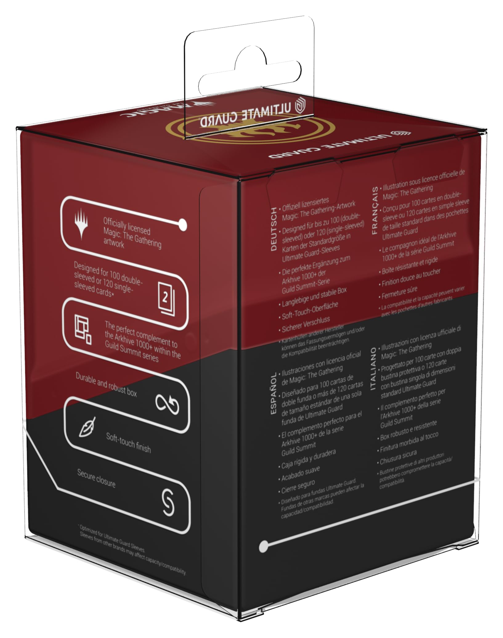 Ultimate Guard Boulder 100+ box designed for game nights and commuting