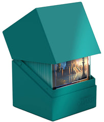 Ultimate Guard Boulder Solid 100+ deck case petrol, side view highlighting durable exterior