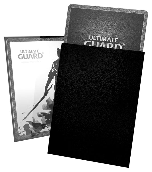 Ultimate Guard Katana sleeves with black back protect standard cards and reduce glare.