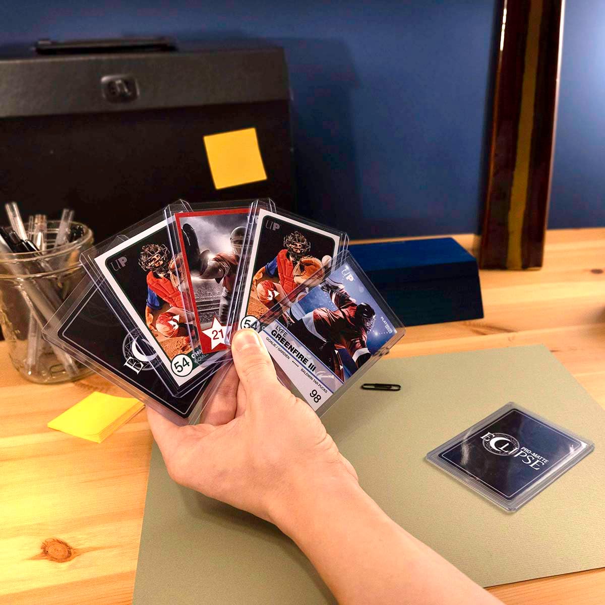 Ultra PRO 3x4 top loader packed for shipment, protecting cards in transit.