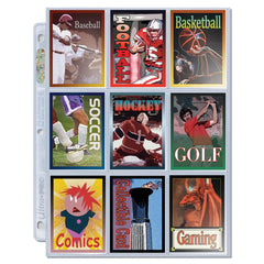 Current packaging shows 100-page box for bulk card storage.