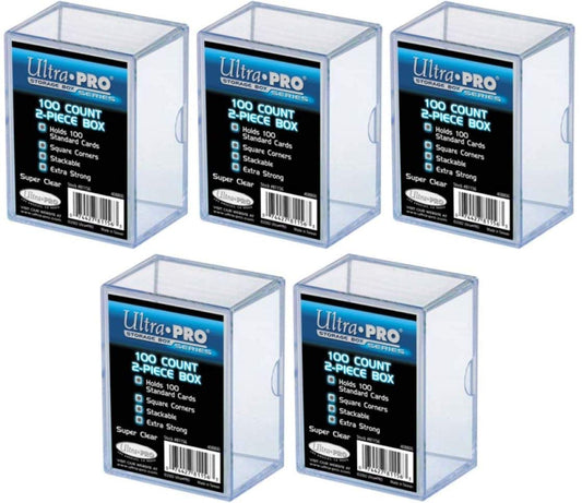 Ultra Pro airtight, stackable card boxes maximize shelf space