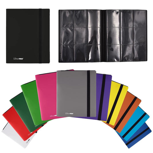 Ultra Pro Eclipse binder side-loading pocket keeps cards secure during travel.