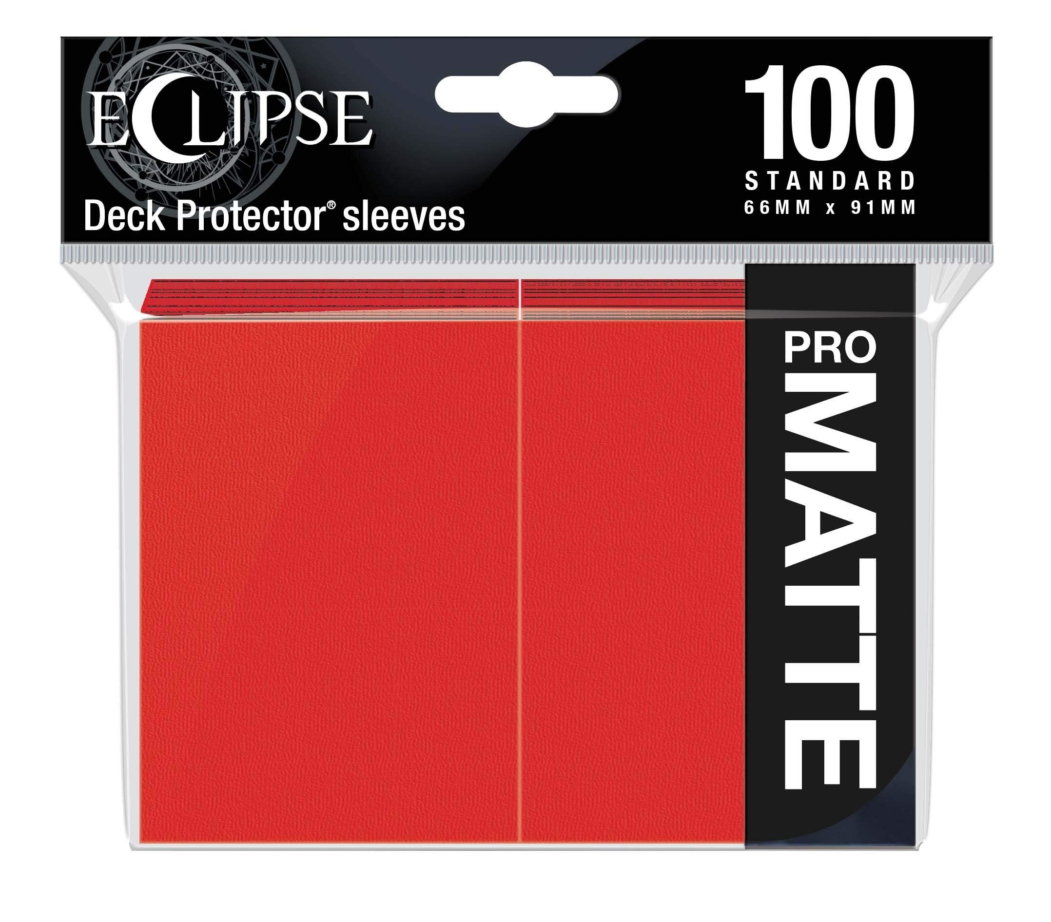 Ultra Pro Eclipse Matte Sleeves Apple Red front view for premium card protection.