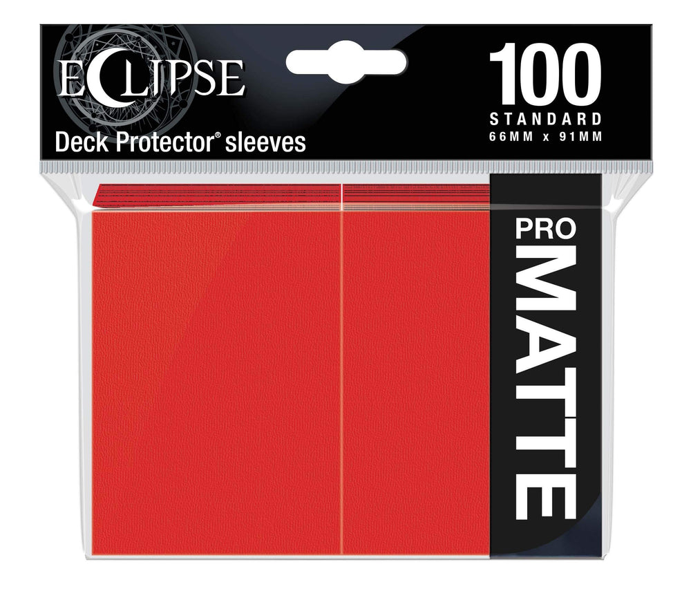 Ultra Pro Eclipse Matte Sleeves Apple Red front view for premium card protection.