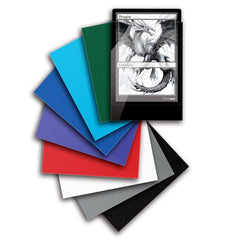 Ultra Pro Eclipse Matte Sleeves Apple Red in-hand use with cards.