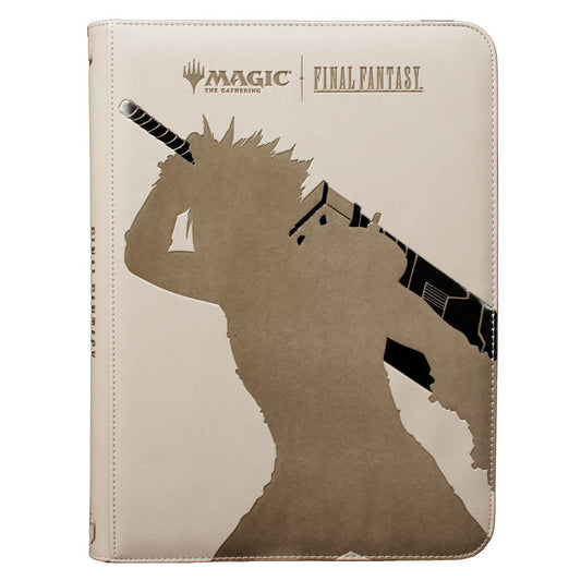 Ultra PRO Final Fantasy x Universes Beyond Cloud binder front cover with premium foil accents for display.