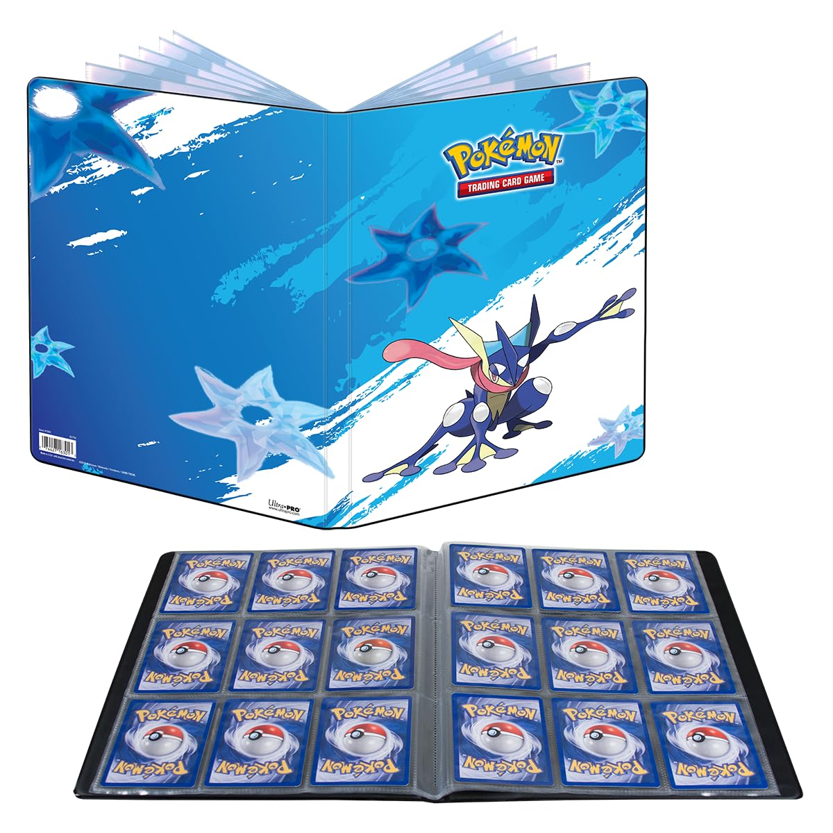 Ultra PRO Greninja 9-Pocket Portfolio cover showcases vibrant artwork for display and protection