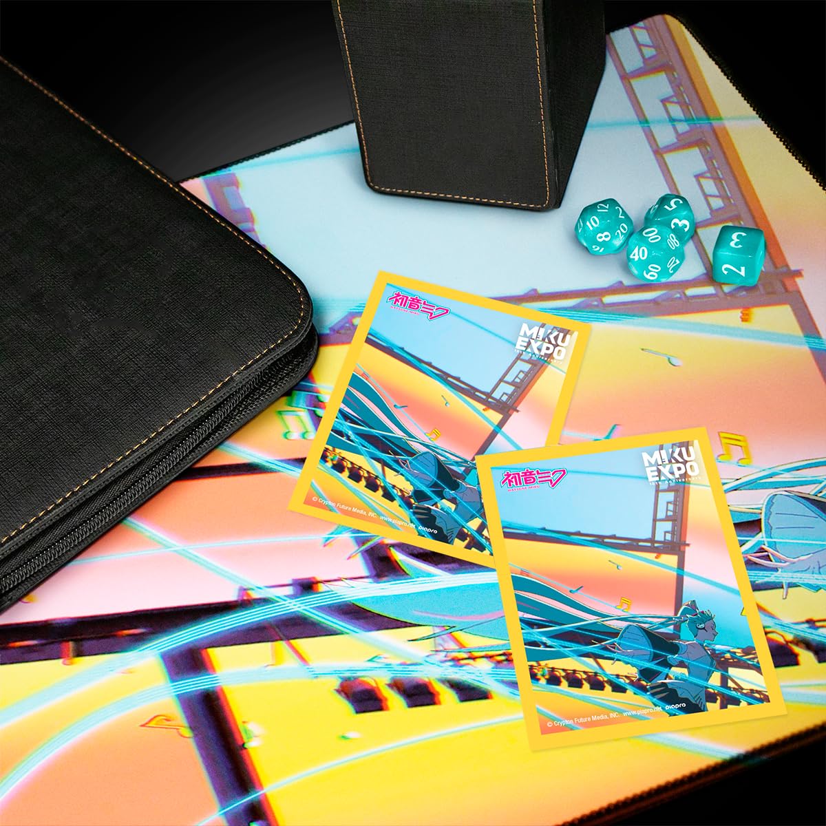 Ultra PRO Hatsune Miku sleeves featuring intergalactic artwork while safeguarding your deck during play.