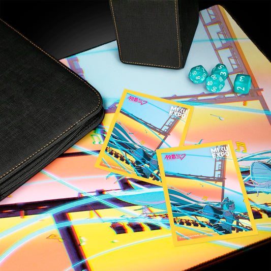 Ultra PRO Hatsune Miku sleeves featuring intergalactic artwork while safeguarding your deck during play.