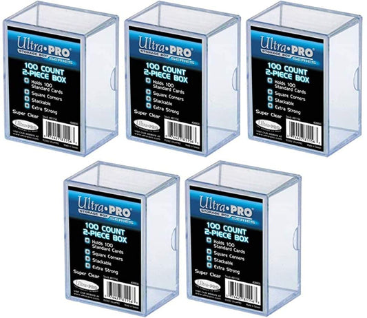 Ultra Pro pack of 5 storage boxes with airtight seal for organized card storage