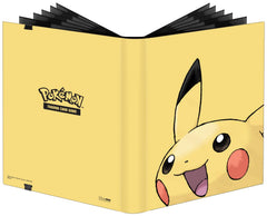 Ultra PRO Pikachu 9-Pocket binder side-loading pockets keep cards secure during transport.