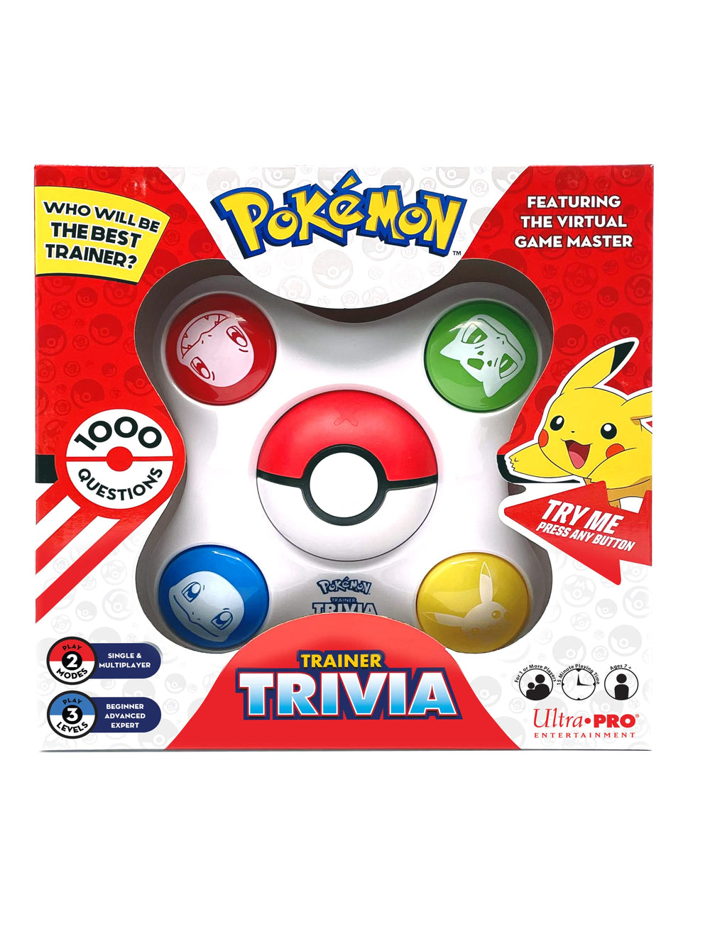 Ultra Pro Pokemon Trainer Trivia Game Master setup shows clear rules for quick play.