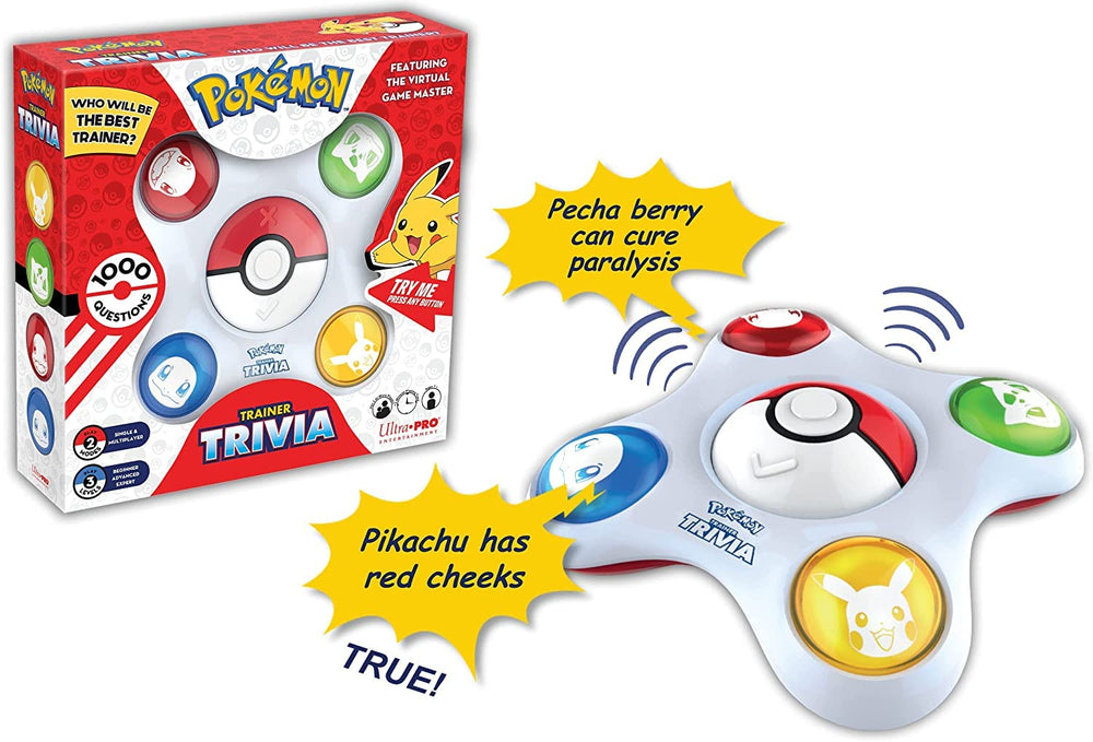 Ultra Pro Pokemon Trainer Trivia multiplayer mode encourages friendly competition.