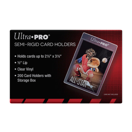 Ultra Pro semi-rigid lip sleeves 200-count box protects cards from wear