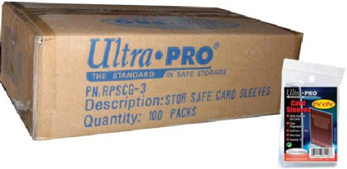 Ultra Pro clear penny sleeve protecting standard 2-5/8 x 3-5/8 inch cards for visibility and protection