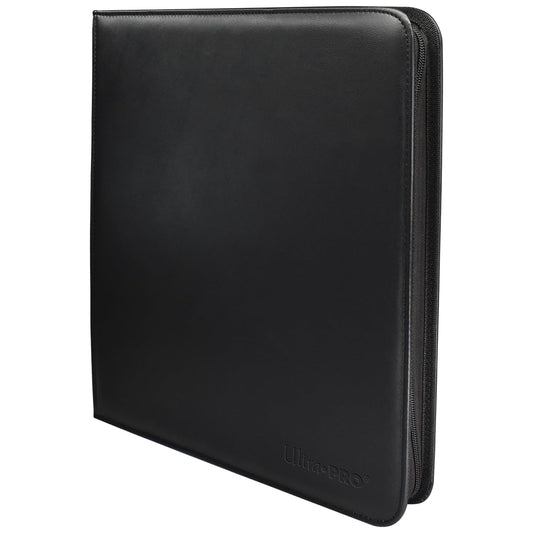Ultra PRO Vivid 12-Pocket Zippered PRO-Binder with black cover, durable padding for card protection