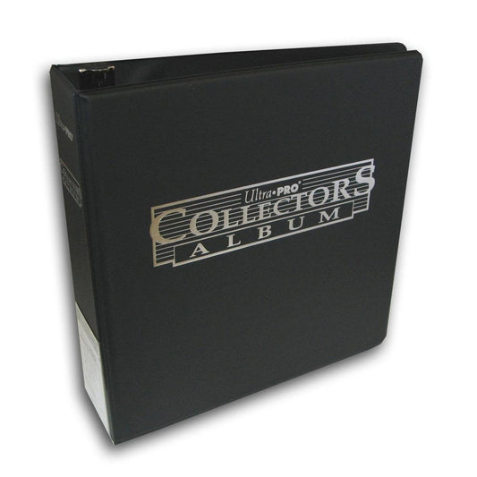 Ultrapro 3inch black collectors album spine showing clear indexing slot for easy organization