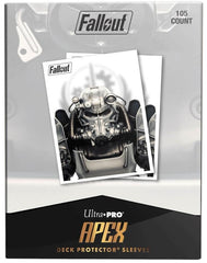 Ultra Pro Apex Sleeves Fallout BOS back features textured artwork for durable shuffling