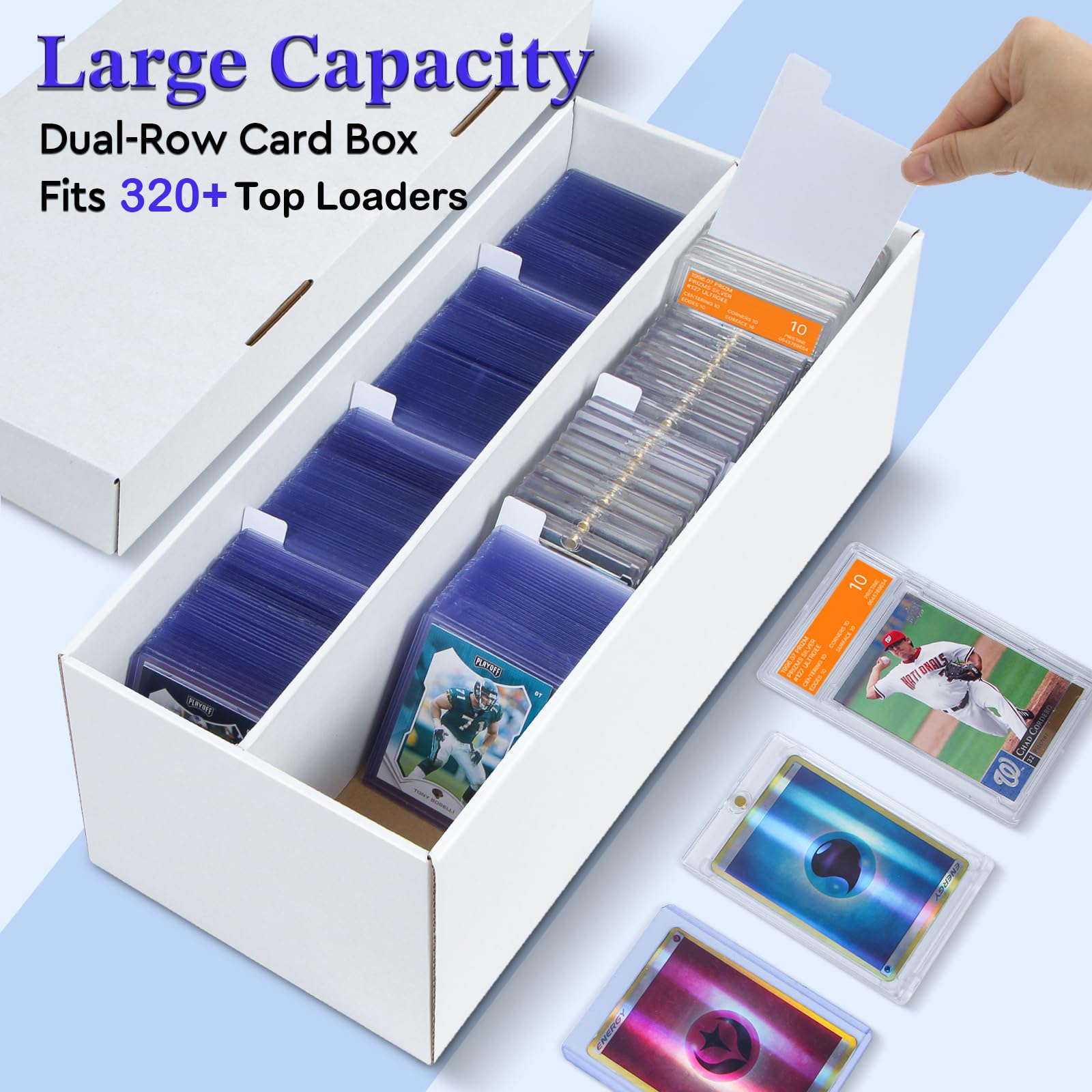 ULTRGEE 4-Pack capacity demo highlights space for PSA cards and loaders.