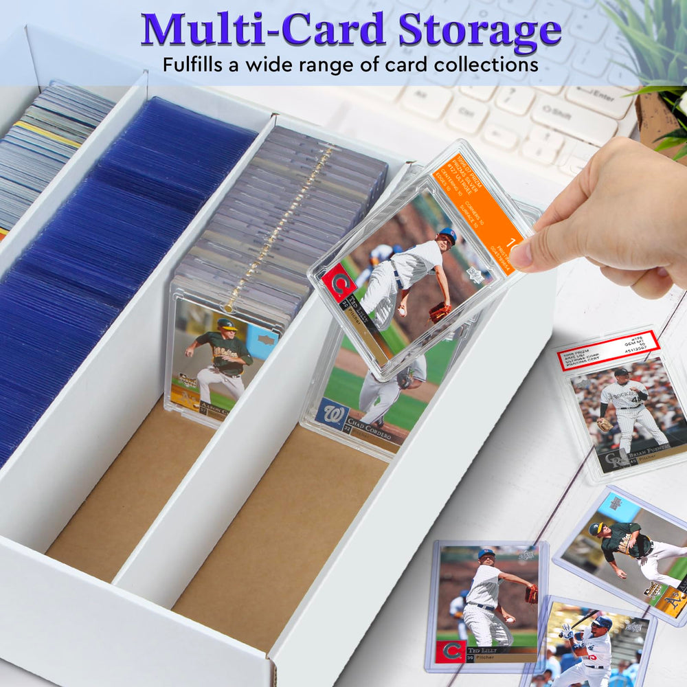 ULTRGEE accommodates TCG, YGO, OPCG and sports cards for versatile storage.