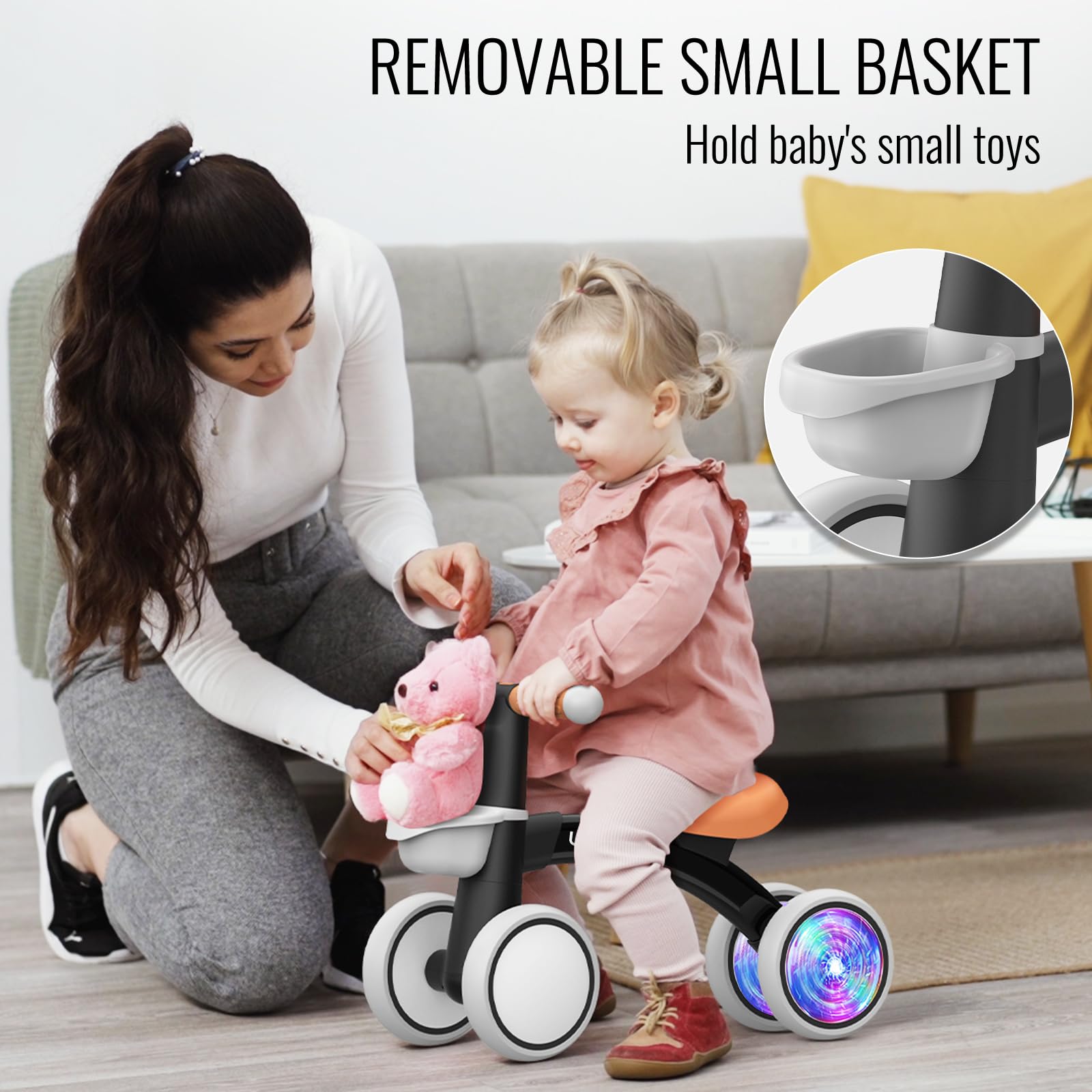 Umatoll adjustable seat in three positions grows with your toddler.