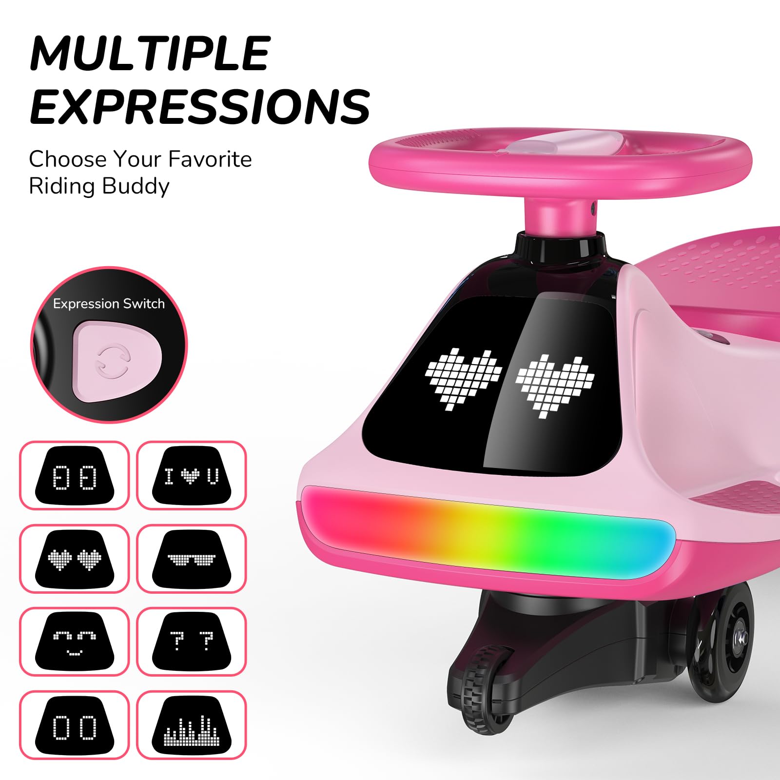 Umatoll flashing wheel detail highlighting lighted wheels for night visibility