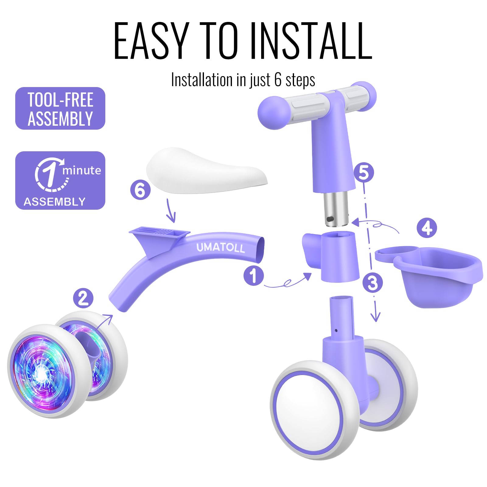 Umatoll lightweight aluminum frame for easy lifting and control