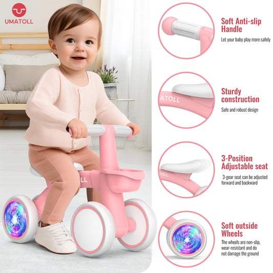 Umatoll balance bike with adjustable seat adapts to growth.