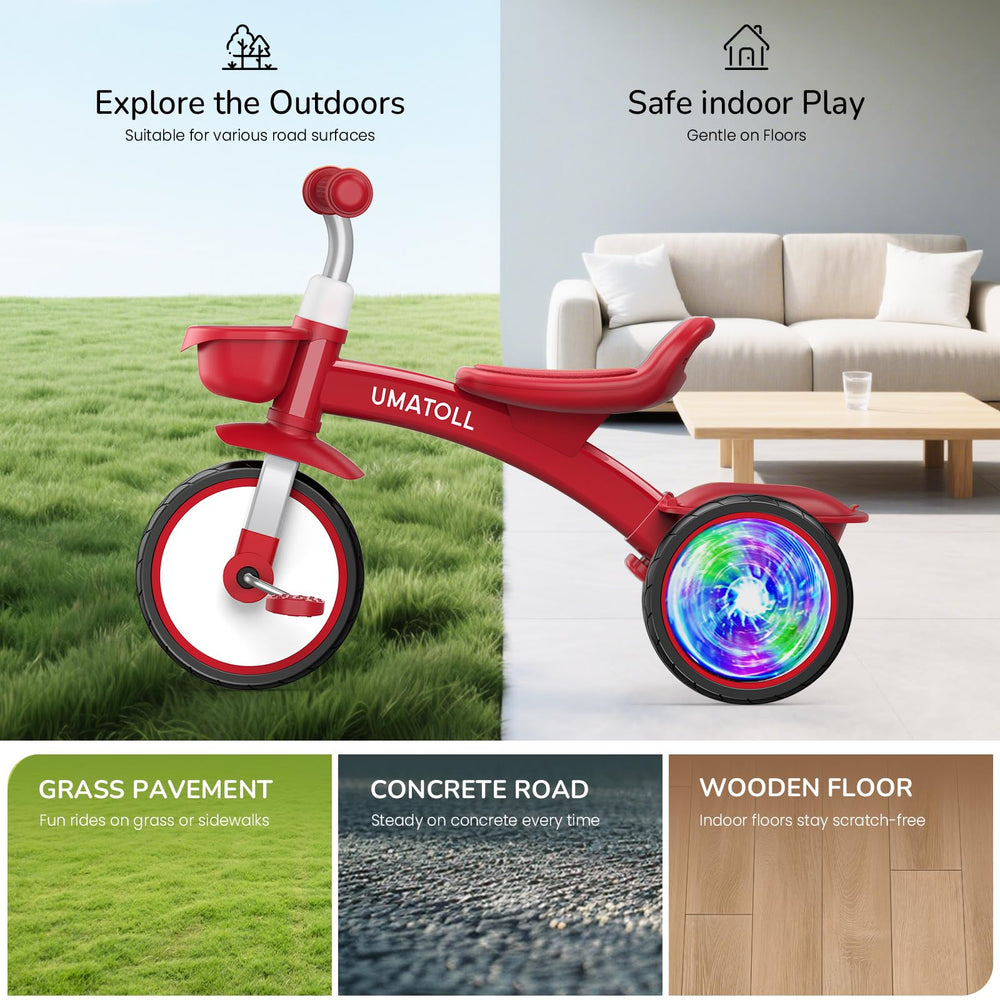 Umatoll tricycle easy assembly for quick setup