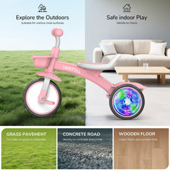 Umatoll Toddler Tricycle vivid-colors spark joyful adventures.