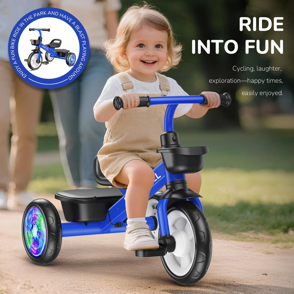 Umatoll tricycle blue durable carbon steel frame