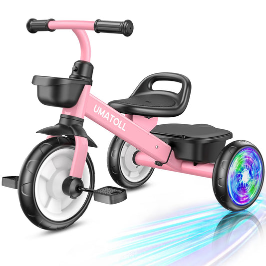 Umatoll tricycle front view supports stable learning for toddlers.