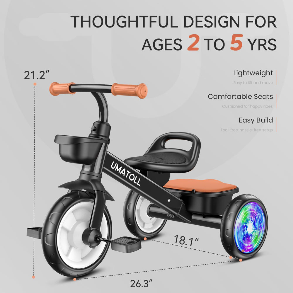 Umatoll tricycle ready for outdoor adventures on grass or pavement