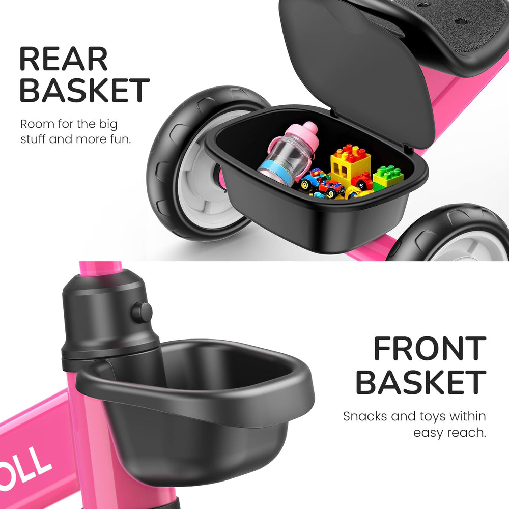 Umatoll tricycle rose wide wheelbase boosts stability for beginners.