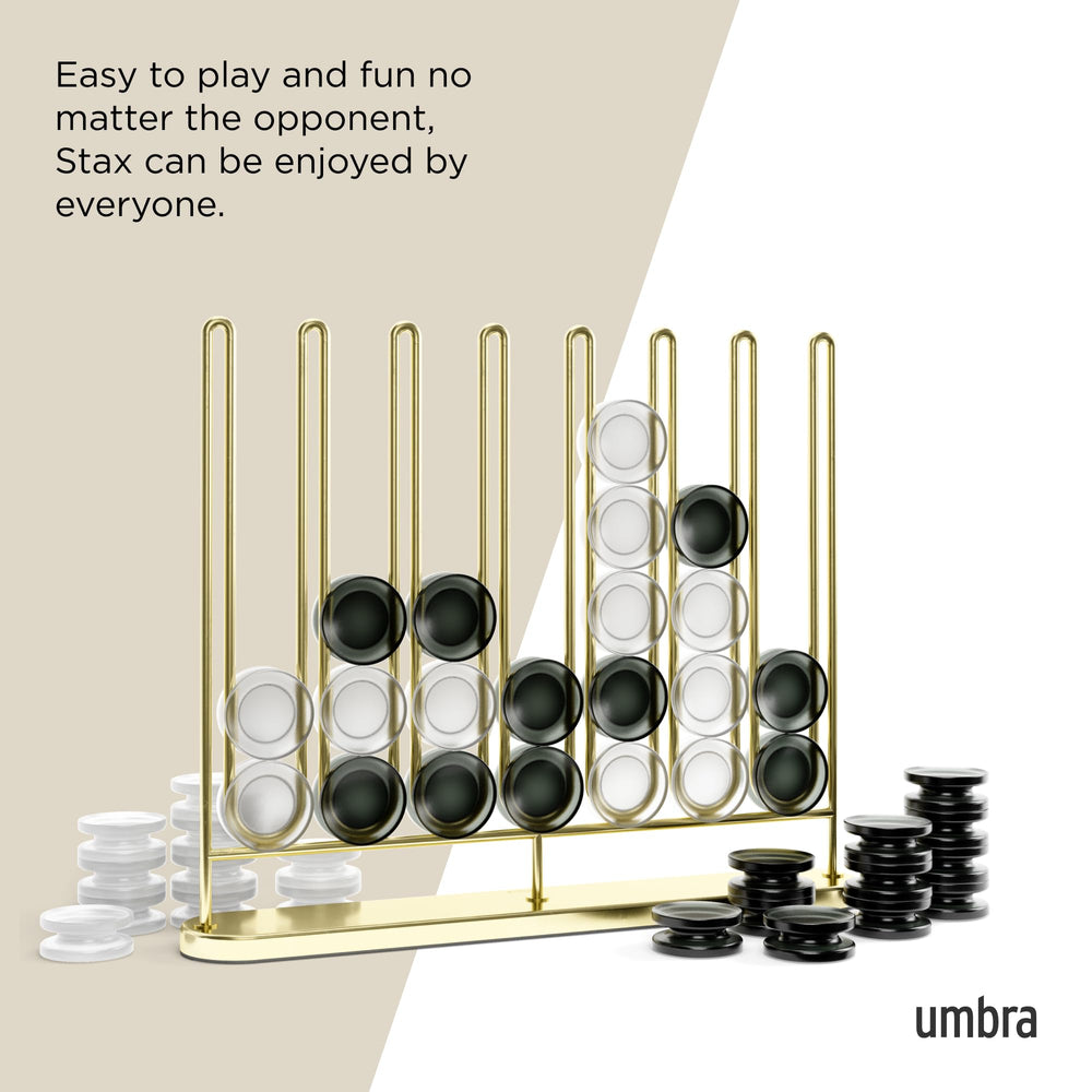 Umbra Stax modern brass finish makes a stylish gift for game lovers