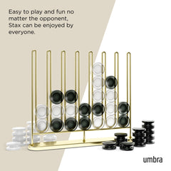 Umbra Stax modern brass finish makes a stylish gift for game lovers