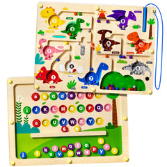 UMEREACT 2-in-1 maze alphabet side helps kids recognize letters through play