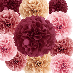 Umgozrz pink burgundy Happy Birthday banner creates a cheerful focal point.