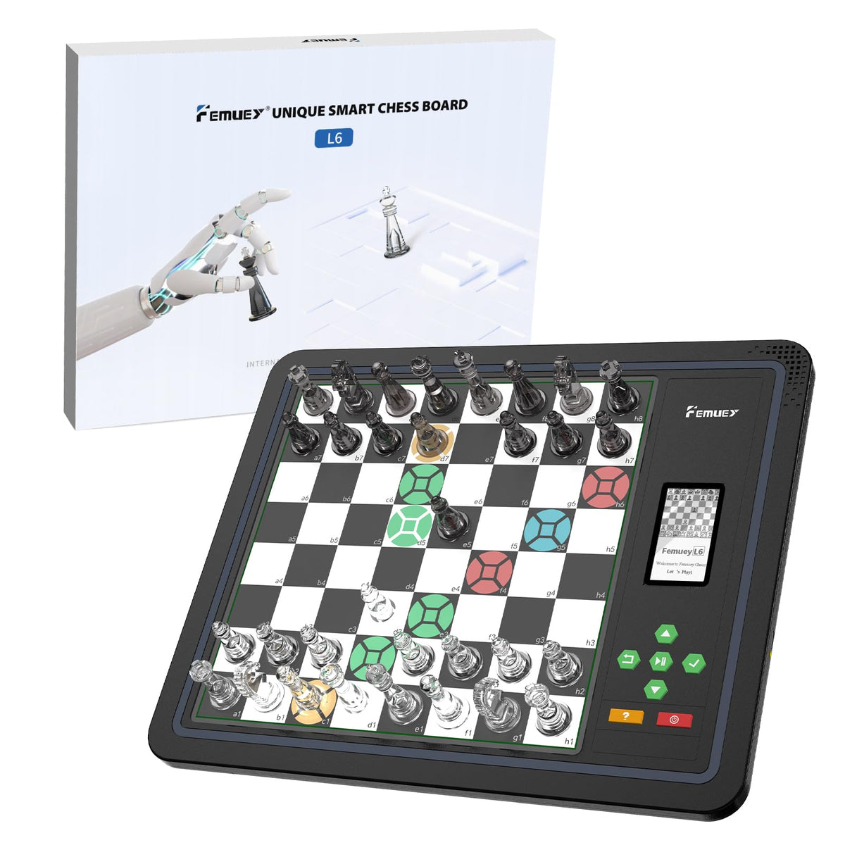 umissfun Electronic Chess Set front view showing compact setup for quick play
