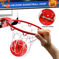 Umnodobn 9-inch dunk rim close-up highlighting the large rim for confident shots.