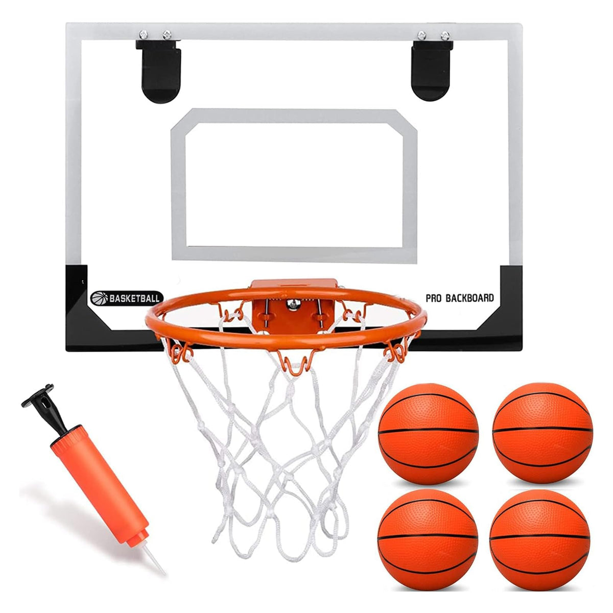 Umnodobn mini hoop with door-backboard supports active indoor play.