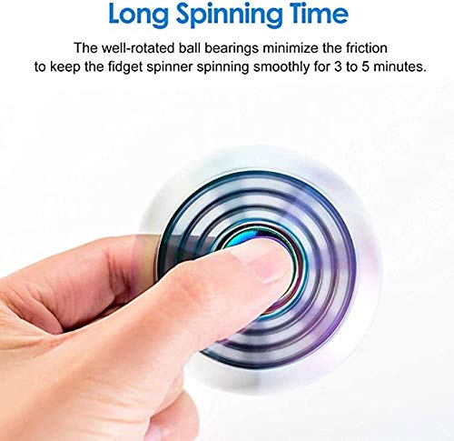 Umnodobn rainbow fidget spinner in orange, smooth spins improve focus during work.