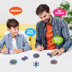 Umnodobn rainbow fidget spinner in violet, vivid color accent for desk decor.