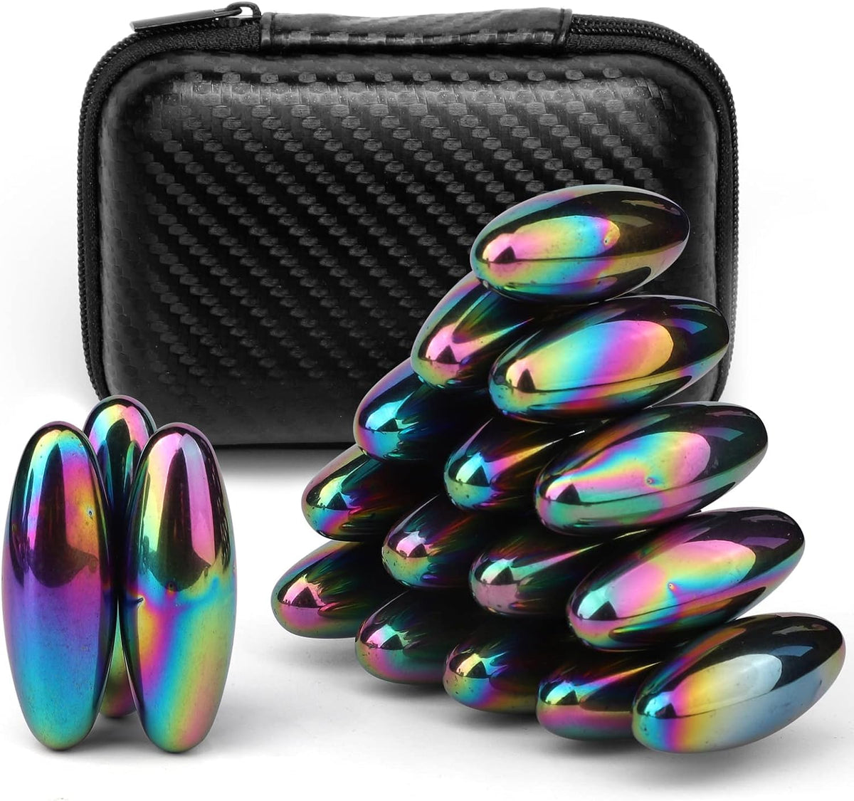 Umnodobn Rattle Magnets Snake Eggs pack offer a portable fidget set for focus and stress relief.