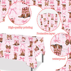 Umoni Coquette Cowgirl tablecloth two-pack for cohesive table setup across event areas.