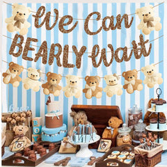 umoni glittery teddy banner backdrop perfect for photoshoots
