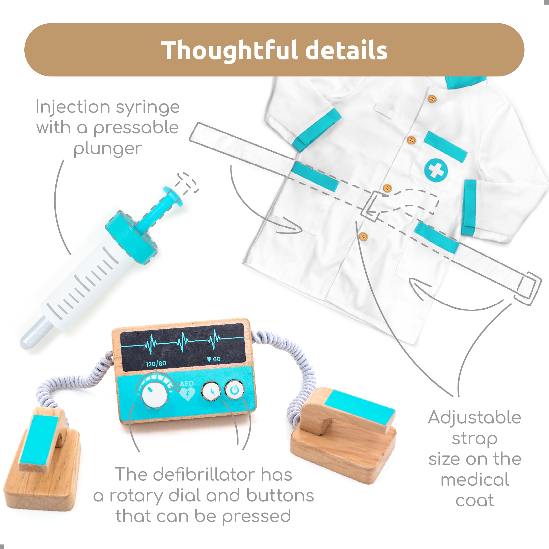 UMU Deluxe wooden dental model helps kids learn teeth care